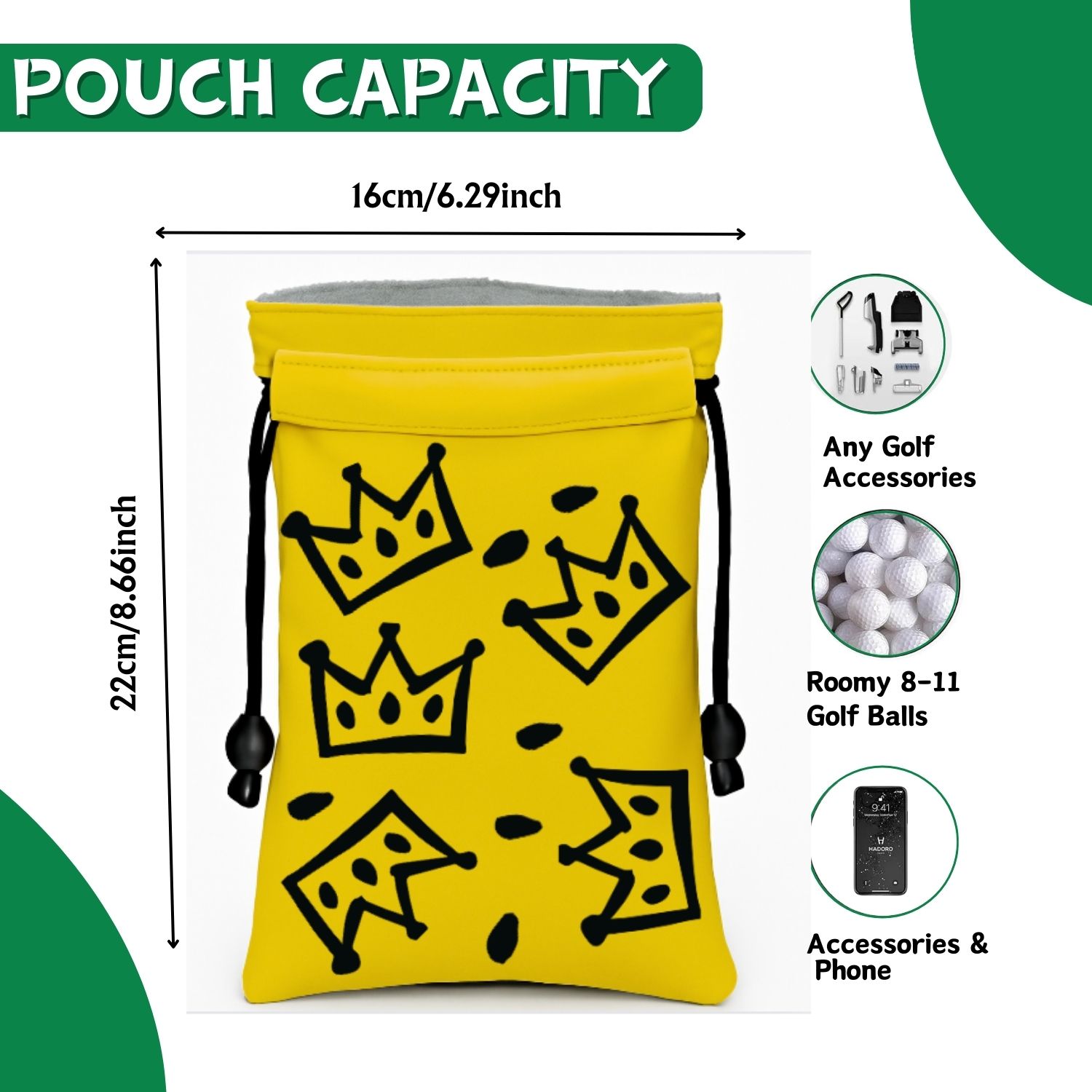 Borsa portaoggetti Crown Golf, - Golf Equipment Stores recensione e prezzo