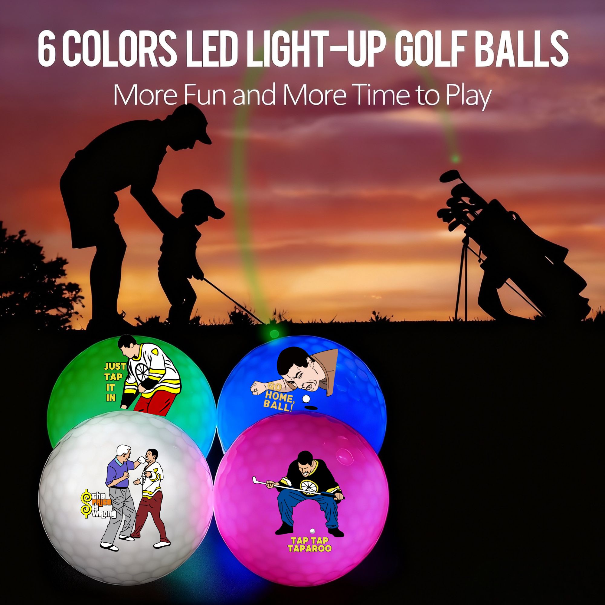 4 palline da golf luminose al  - Golf Equipment Gifts recensione e prezzo
